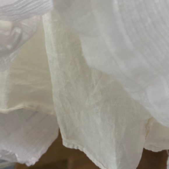 Ella Moss Long White Linen Maxi Halter Summer Dress Lace Detail Size 4 - Picture 8 of 11